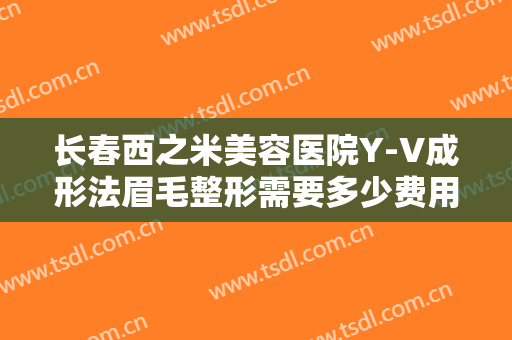 长春西之米美容医院Y-V成形法眉毛整形需要多少费用?多长时间恢复?