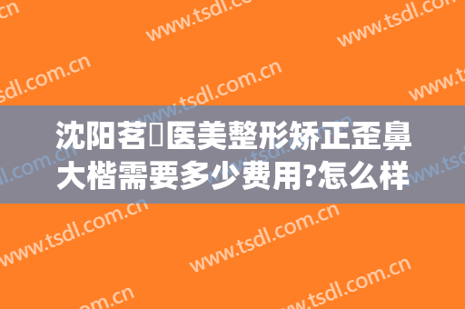 沈阳茗湲医美整形矫正歪鼻大楷需要多少费用?怎么样?(茗湲医美整形医院怎么样)