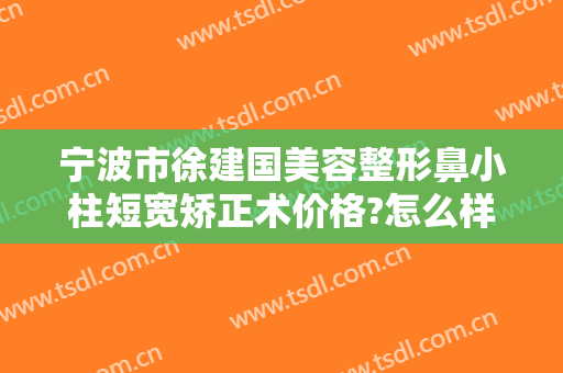 宁波市徐建国美容整形鼻小柱短宽矫正术价格?怎么样?