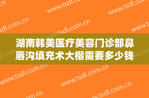 湖南韩美医疗美容门诊部鼻唇沟填充术大楷需要多少钱?有哪些优势?(湖南韩美医疗整形医院)
