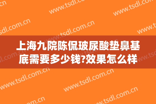 上海九院陈侃玻尿酸垫鼻基底需要多少钱?效果怎么样?(上海九院垫鼻子多少钱)