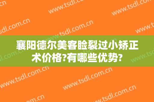 襄阳德尔美客睑裂过小矫正术价格?有哪些优势?