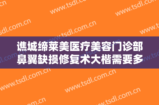 谯城缔莱美医疗美容门诊部鼻翼缺损修复术大楷需要多少费用?可靠吗?