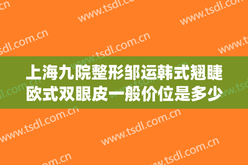上海九院整形邹运韩式翘睫欧式双眼皮一般价位是多少?效果怎么样?(上海九院整形医院官网双眼皮多少钱)
