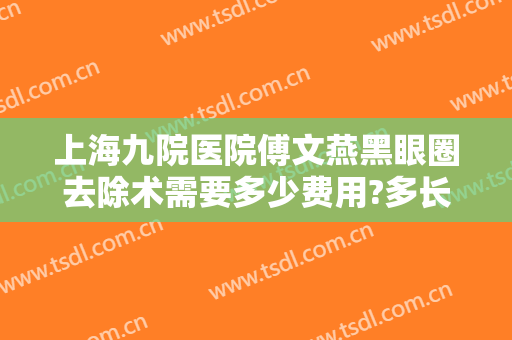 上海九院医院傅文燕黑眼圈去除术需要多少费用?多长时间恢复?