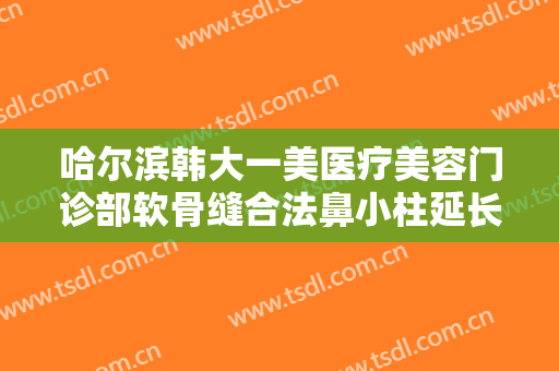 哈尔滨韩大一美医疗美容门诊部软骨缝合法鼻小柱延长多少钱?贵不贵?