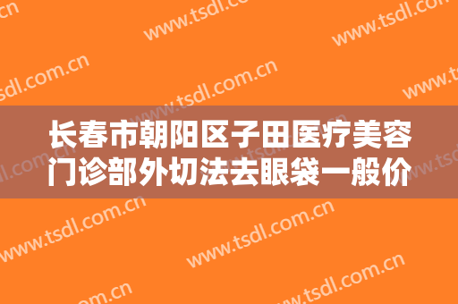 长春市朝阳区子田医疗美容门诊部外切法去眼袋一般价位是多少费用?贵不贵?