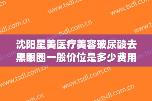 沈阳星美医疗美容玻尿酸去黑眼圈一般价位是多少费用?贵不贵?(沈阳星美整形医院)