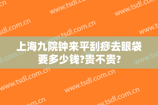 上海九院钟来平刮痧去眼袋要多少钱?贵不贵?