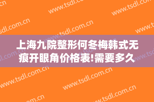 上海九院整形何冬梅韩式无痕开眼角价格表!需要多久恢复?(上海九院整形修复双眼皮)