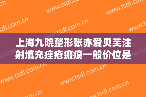 上海九院整形张亦爱贝芙注射填充痤疮瘢痕一般价位是多少钱?效果怎么样?