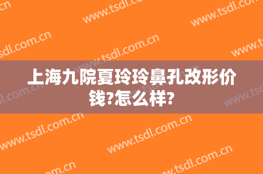 上海九院夏玲玲鼻孔改形价钱?怎么样?