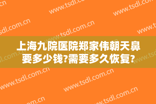 上海九院医院郑家伟朝天鼻要多少钱?需要多久恢复?