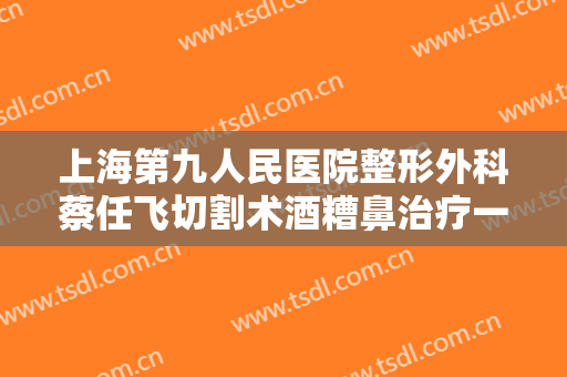 上海第九人民医院整形外科蔡任飞切割术酒糟鼻治疗一般多少钱?怎么样?