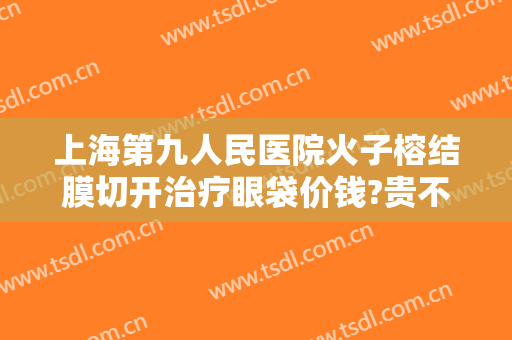 上海第九人民医院火子榕结膜切开治疗眼袋价钱?贵不贵?