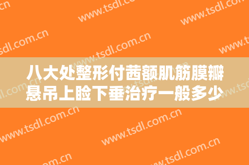 八大处整形付茜额肌筋膜瓣悬吊上睑下垂治疗一般多少费用?好不好?