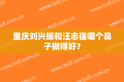 重庆刘兴振和汪志强哪个鼻子做得好？