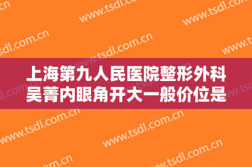 上海第九人民医院整形外科吴菁内眼角开大一般价位是多少费用?怎么样?