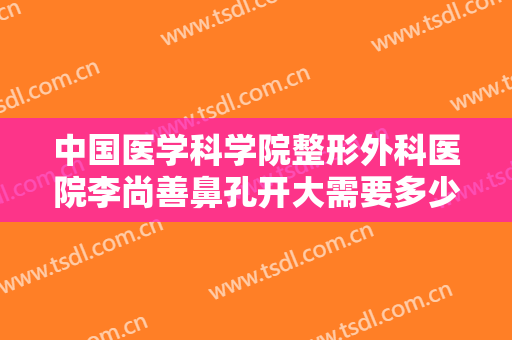 中国医学科学院整形外科医院李尚善鼻孔开大需要多少钱?好不好?