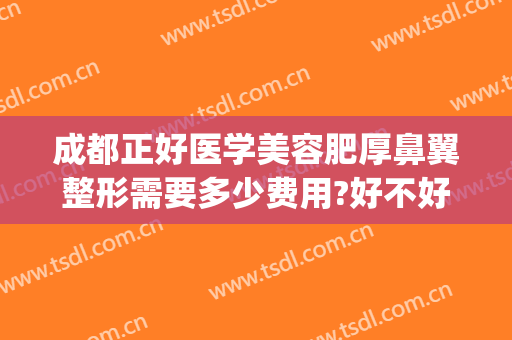成都正好医学美容肥厚鼻翼整形需要多少费用?好不好?(鼻翼肥大整容多少钱)