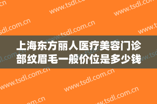 上海东方丽人医疗美容门诊部纹眉毛一般价位是多少钱?效果怎么样?(上海东方丽人整形美容院)