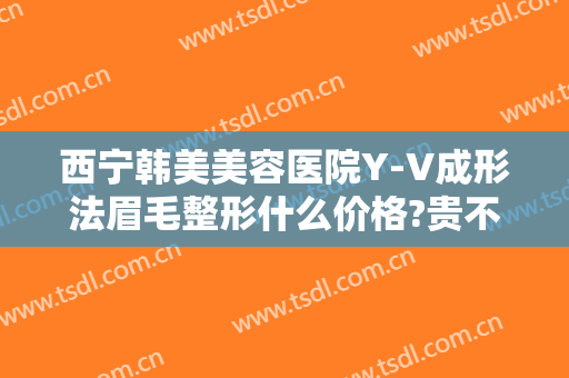 西宁韩美美容医院Y-V成形法眉毛整形什么价格?贵不贵?