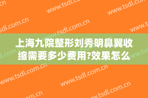 上海九院整形刘秀明鼻翼收缩需要多少费用?效果怎么样?(第九人民医院鼻子整形费用)