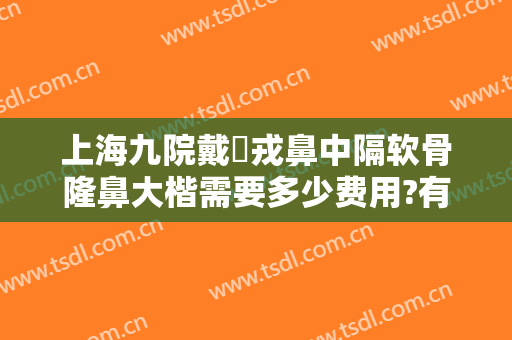 上海九院戴尅戎鼻中隔软骨隆鼻大楷需要多少费用?有哪些优势?