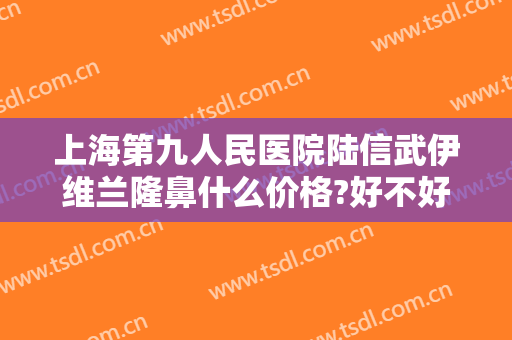 上海第九人民医院陆信武伊维兰隆鼻什么价格?好不好?
