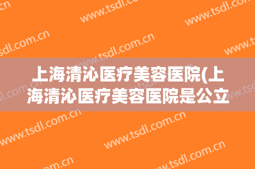 上海清沁医疗美容医院(上海清沁医疗美容医院是公立医院吗)