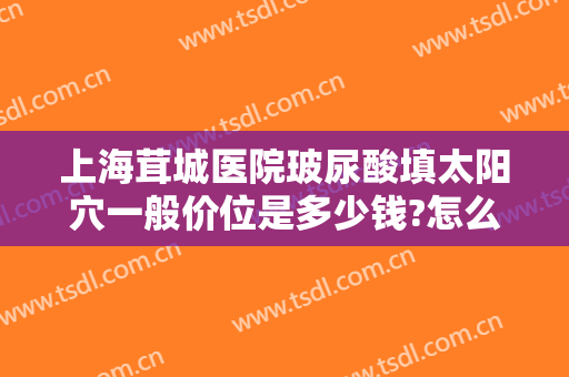 上海茸城医院玻尿酸填太阳穴一般价位是多少钱?怎么样?
