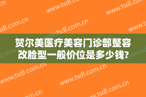 贺尔美医疗美容门诊部整容改脸型一般价位是多少钱?怎么样?