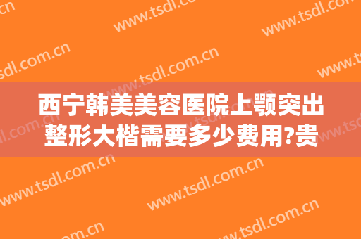 西宁韩美美容医院上颚突出整形大楷需要多少费用?贵不贵?(上颚整形需要多少钱)