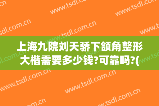 上海九院刘天骄下颌角整形大楷需要多少钱?可靠吗?(上海九院下颌骨整形)