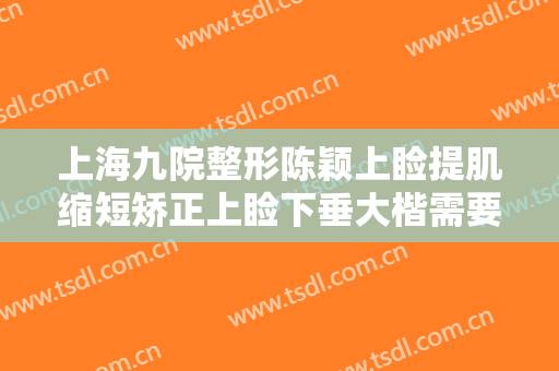 上海九院整形陈颖上睑提肌缩短矫正上睑下垂大楷需要多少钱?靠谱吗?