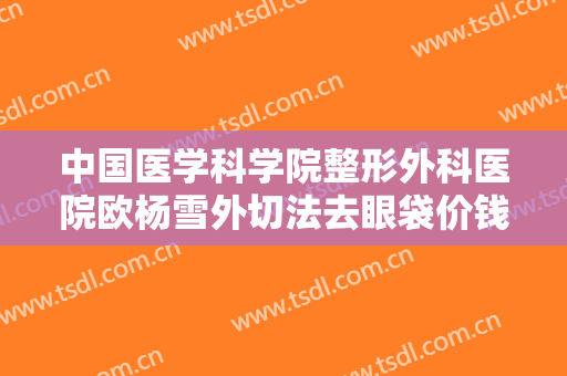中国医学科学院整形外科医院欧杨雪外切法去眼袋价钱?贵不贵?