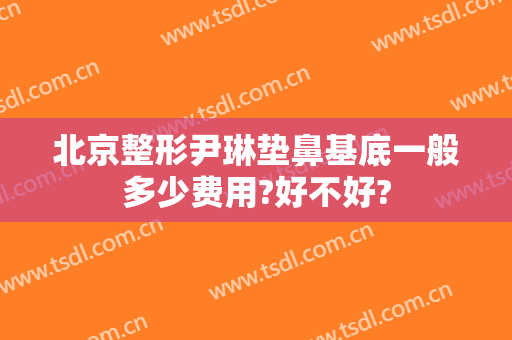 北京整形尹琳垫鼻基底一般多少费用?好不好?