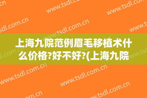 上海九院范例眉毛移植术什么价格?好不好?(上海九院植眉多少钱)