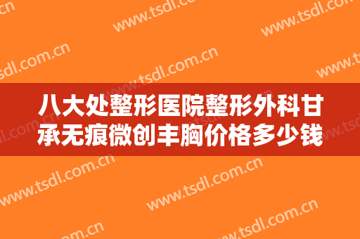 八大处整形医院整形外科甘承无痕微创丰胸价格多少钱?需要多久恢复?