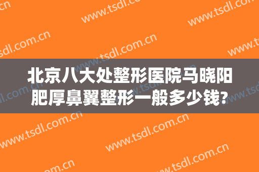 北京八大处整形医院马晓阳肥厚鼻翼整形一般多少钱?效果怎么样?(北京整形最好的医生)