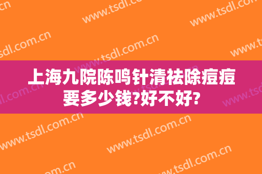上海九院陈鸣针清祛除痘痘要多少钱?好不好?