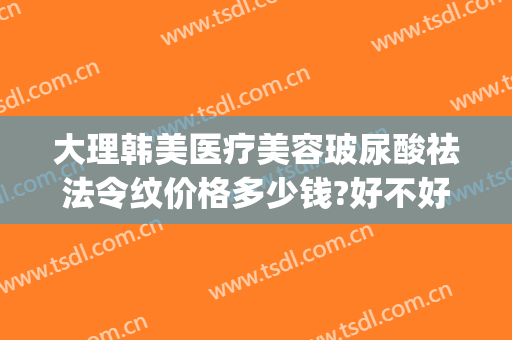 大理韩美医疗美容玻尿酸祛法令纹价格多少钱?好不好?(整形医院去除法令纹的价格)
