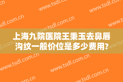 上海九院医院王秉玉去鼻唇沟纹一般价位是多少费用?有哪些优势?