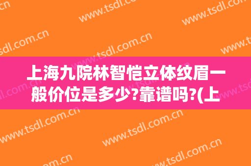 上海九院林智恺立体纹眉一般价位是多少?靠谱吗?(上海九院 纹眉)