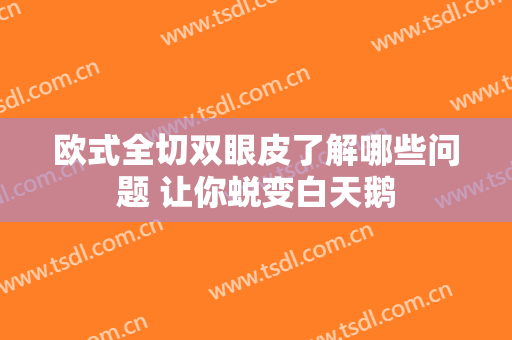欧式全切双眼皮了解哪些问题 让你蜕变白天鹅