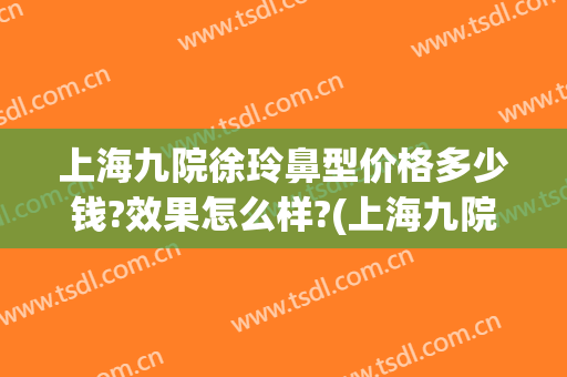 上海九院徐玲鼻型价格多少钱?效果怎么样?(上海九院鼻子整形)