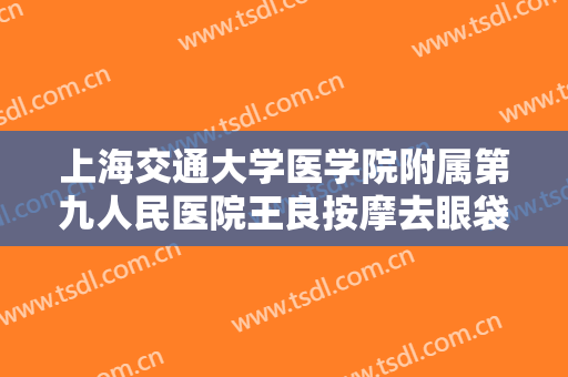 上海交通大学医学院附属第九人民医院王良按摩去眼袋一般价位是多少钱?贵不贵?