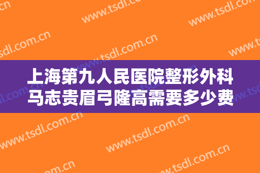 上海第九人民医院整形外科马志贵眉弓隆高需要多少费用?好不好?