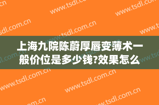 上海九院陈蔚厚唇变薄术一般价位是多少钱?效果怎么样?(上海九院做厚唇改薄最好的医生)