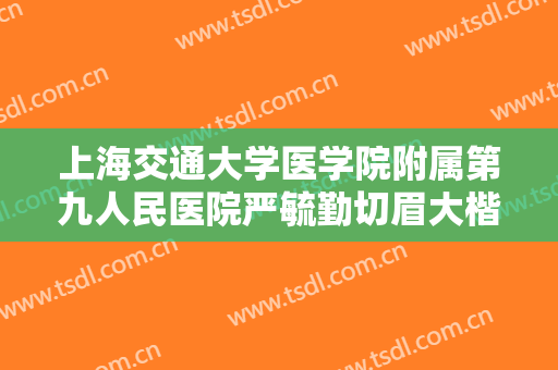 上海交通大学医学院附属第九人民医院严毓勤切眉大楷需要多少费用?靠谱吗?